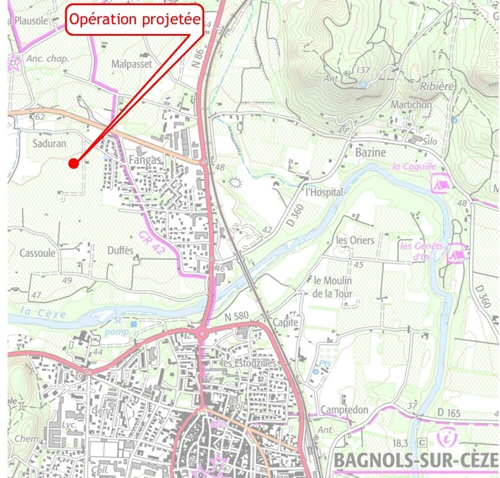 vente Terrain - 410 m² Bagnols-sur-Cèze (30200)