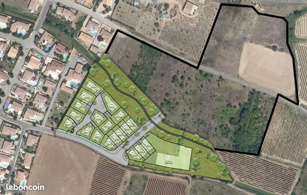vente Terrain - 411 m� Puisserguier (34620)