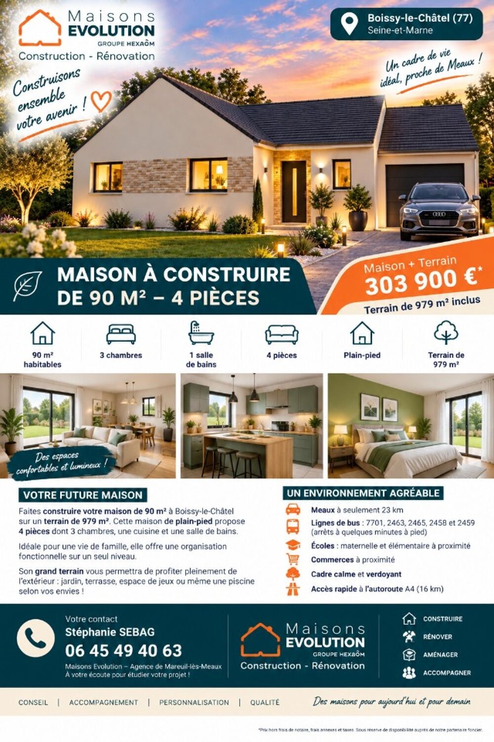 vente Maison - 4 pièce(s) - 90 m² Boissy-le-Châtel (77169)
