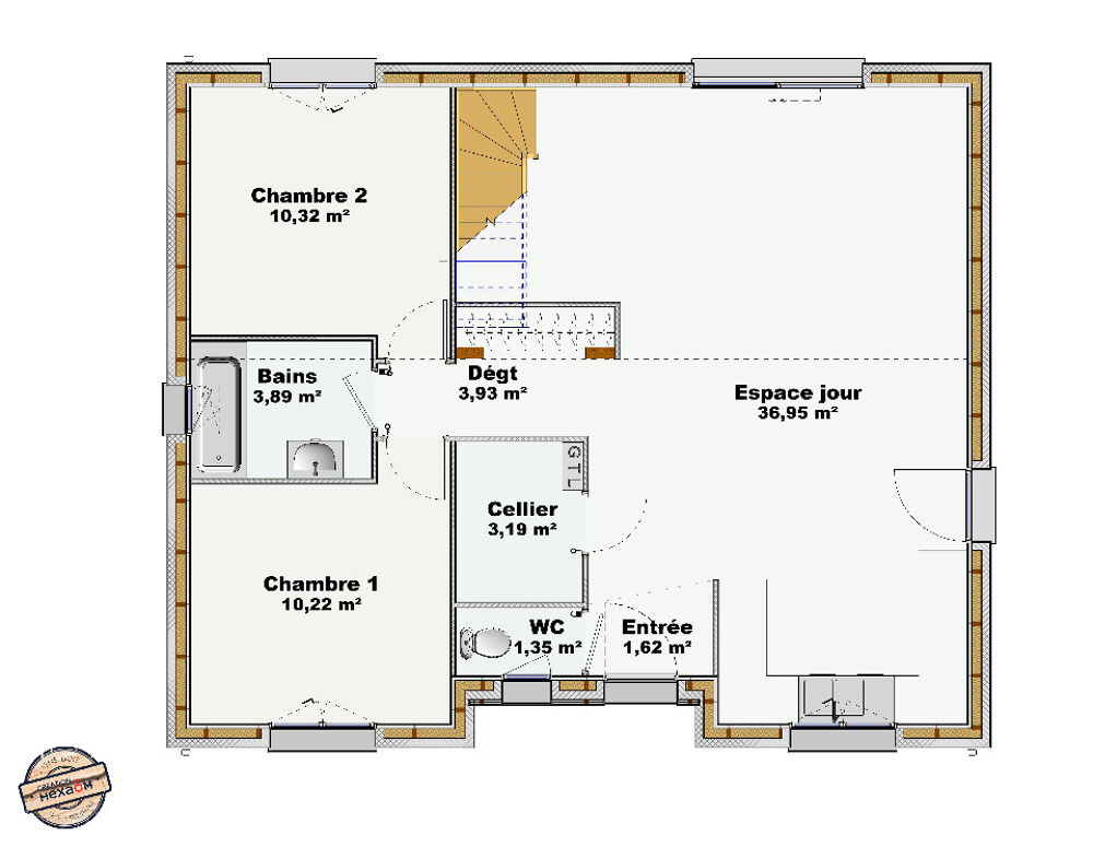 vente Maison - 3 pièce(s) - 117 m² Bueil (27730)