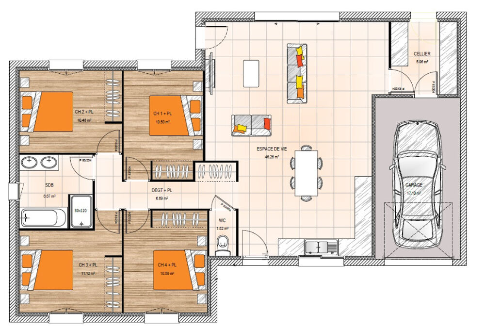 vente Maison - 5 pièce(s) - 100 m² Saint-Pierre-Montlimart (49110)