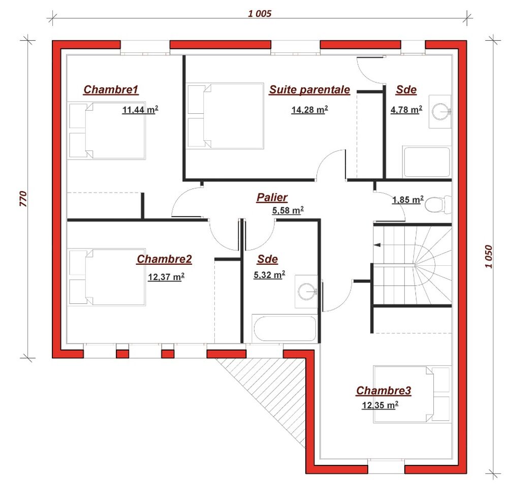 Maison a louer fontenay-aux-roses - 5 pièce(s) - 140 m2 - Surfyn