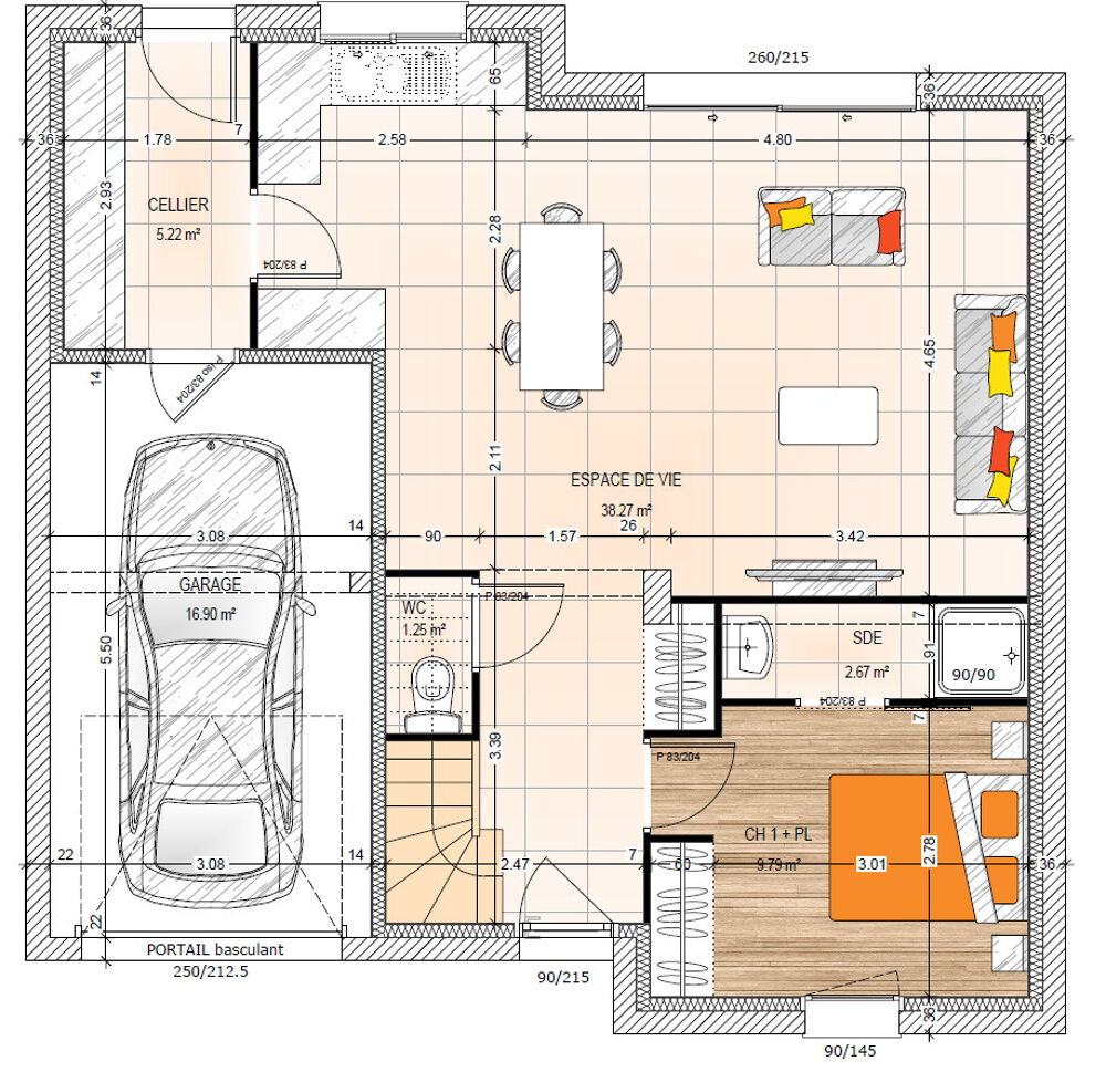 vente Maison - 6 pièce(s) - 99 m² Mazé (49630)