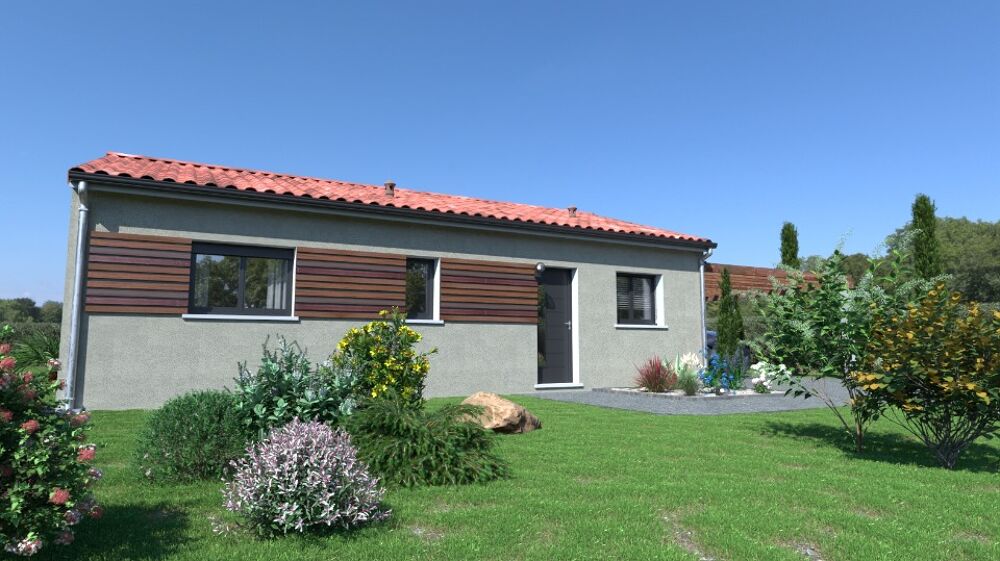 Ce plan présente une maison de plain-pied de 75 m², conç....