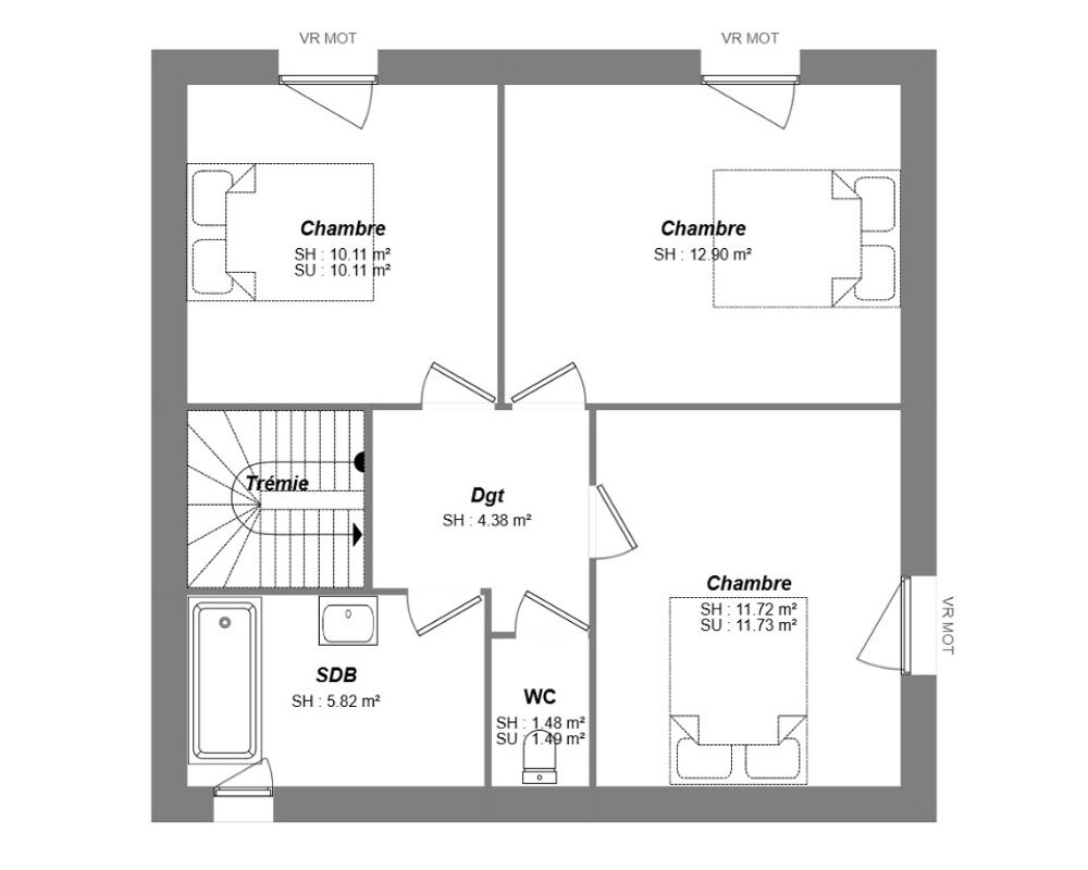 Belle maison à construire de 127 m², avec une grande piè....