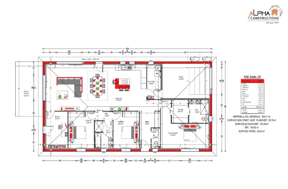 Projet de construction - Maison 138 m² + Terrain - SOUIL....