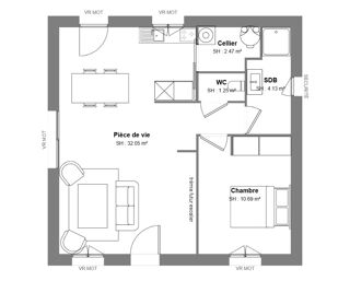  Maison à vendre 3 pièces 50 m²