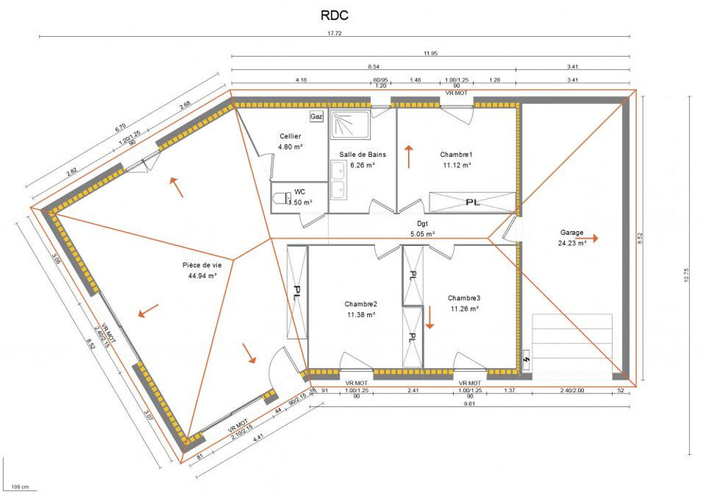 vente Maison - 5 pièce(s) - 90 m² Saint-Marcellin-en-Forez (42680)