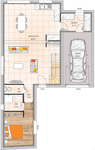  Maison 5 pi�ces 100 m� Brissac-quinc�