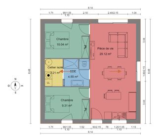  Maison 3 pices 55 m Le poir-sur-vie