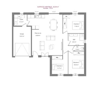  Maison 5 pièces 83 m² Brécy