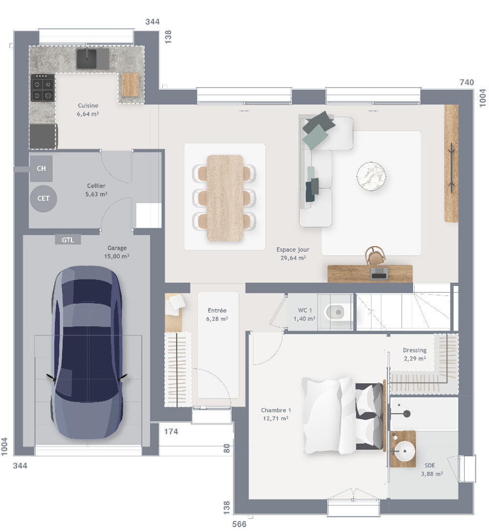 VENTE d'une maison F7 (120 m²) à Ballancourt-sur-Essonne....