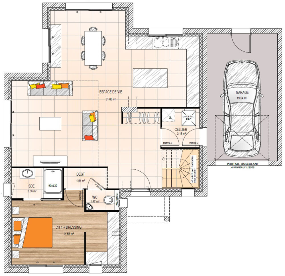 MAISON À CONSTRUIRE DE 127 M² PROCHE D'ANGERS À....