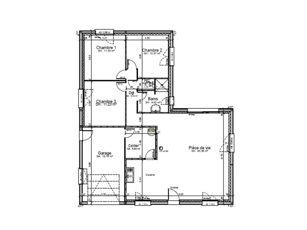 vente Maison - 5 pièce(s) - 90 m² Louplande (72210)