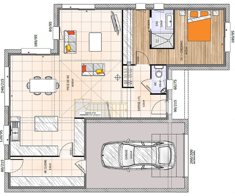 vente Maison - 5 pièce(s) - 115 m² Pellouailles-les-Vignes (49112)