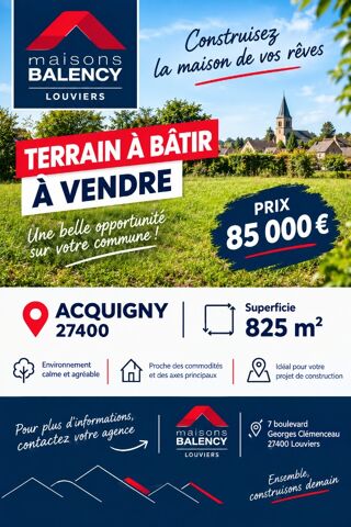  Terrain à vendre 825 m²