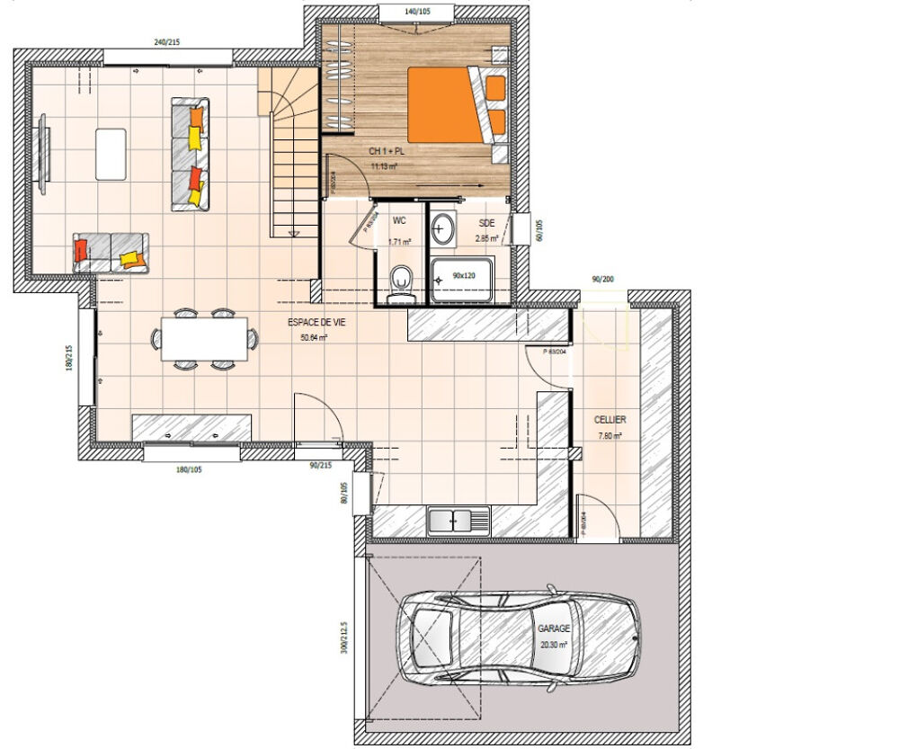 MAISON À CONSTRUIRE DE 122 M² IDÉALEMENT SITUÉE À LA POM....