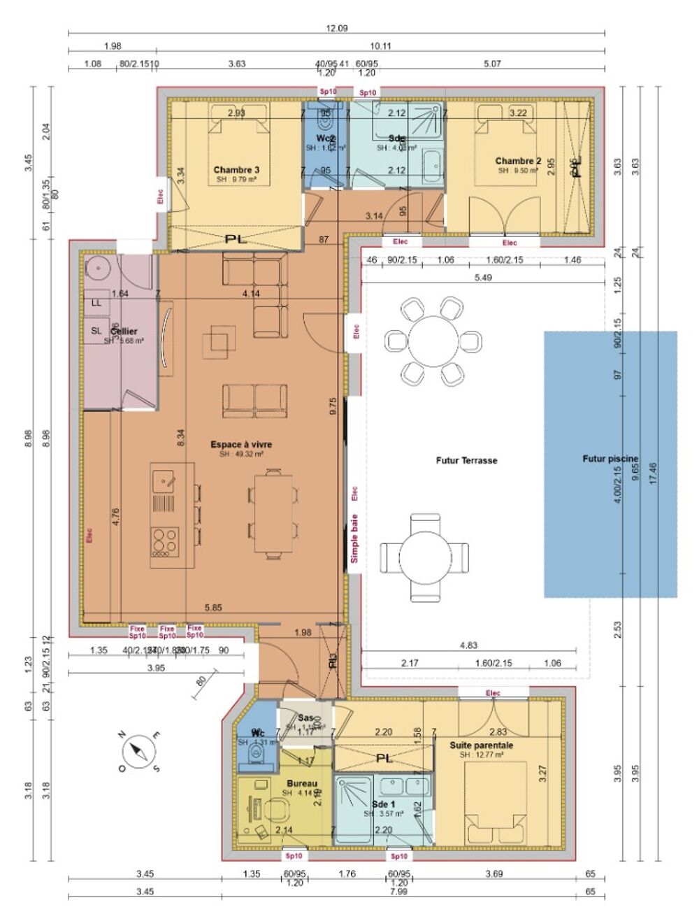 vente Maison - 5 pièce(s) - 116 m² Noyant-de-Touraine (37800)