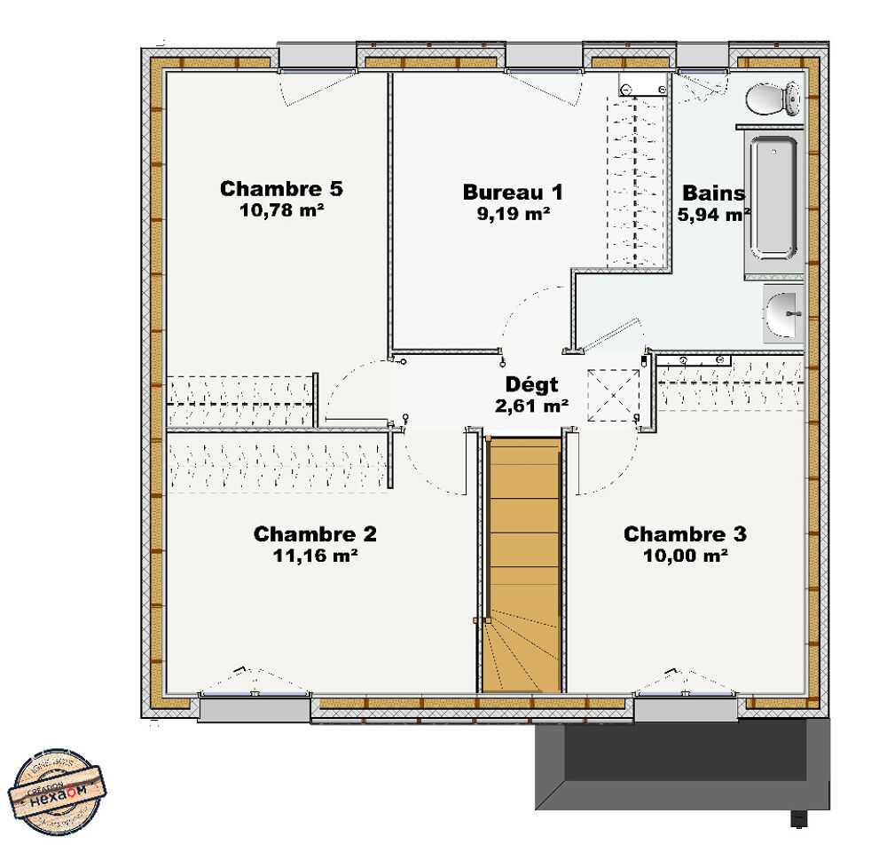 vente Maison - 7 pièce(s) - 104 m² Gauchy (02430)