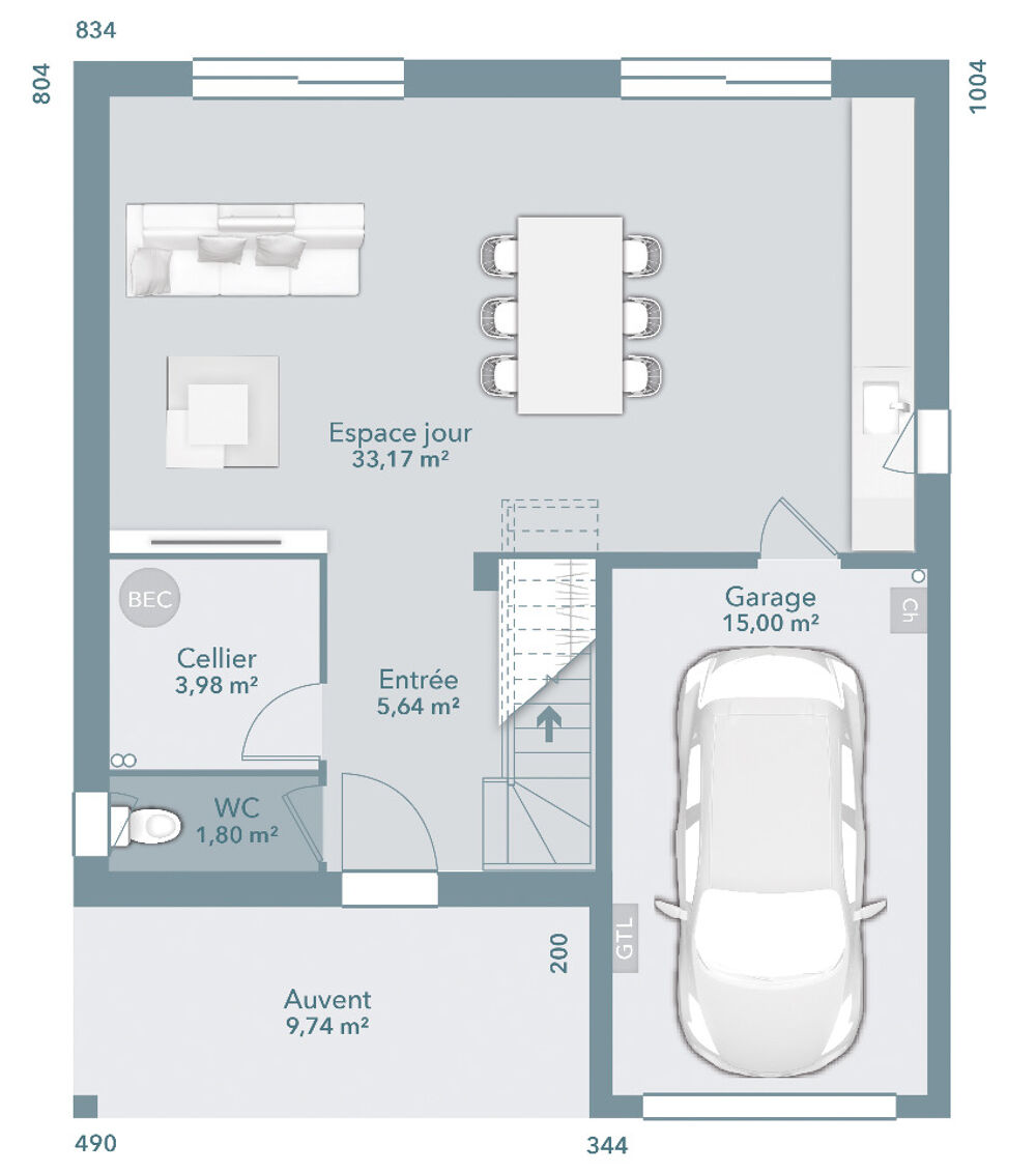 vente Maison - 5 pièce(s) - 95 m² Cintegabelle (31550)