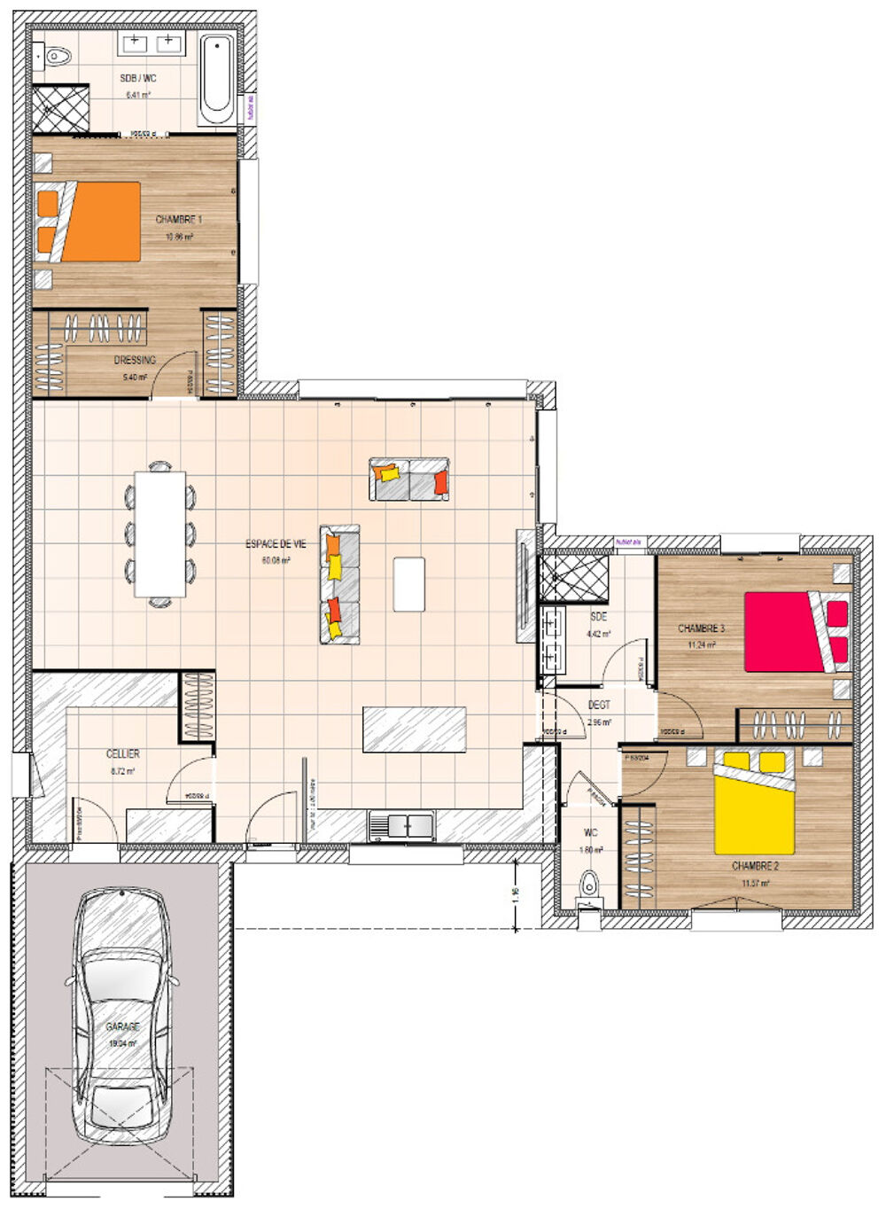 vente Maison - 5 pièce(s) - 123 m² Valanjou (49670)