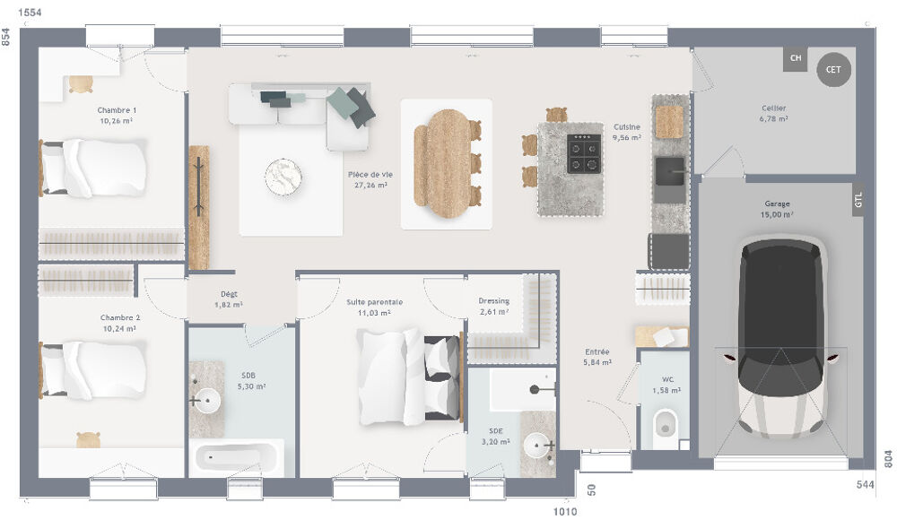 vente Maison - 5 pièce(s) - 95 m² Voisines (89260)