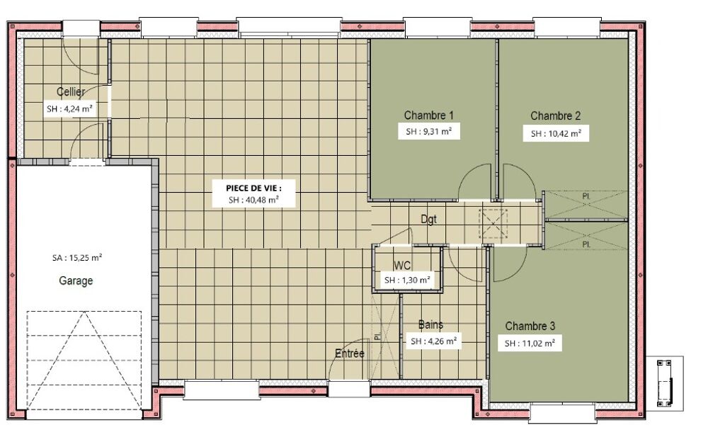 vente Maison - 5 pièce(s) - 81 m² Saint-Jean-d'Assé (72380)