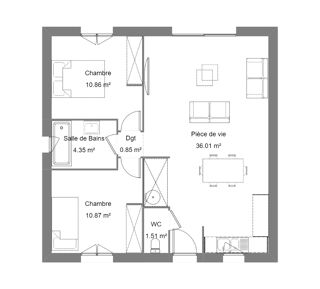  Maison à vendre 3 pièces 64 m²