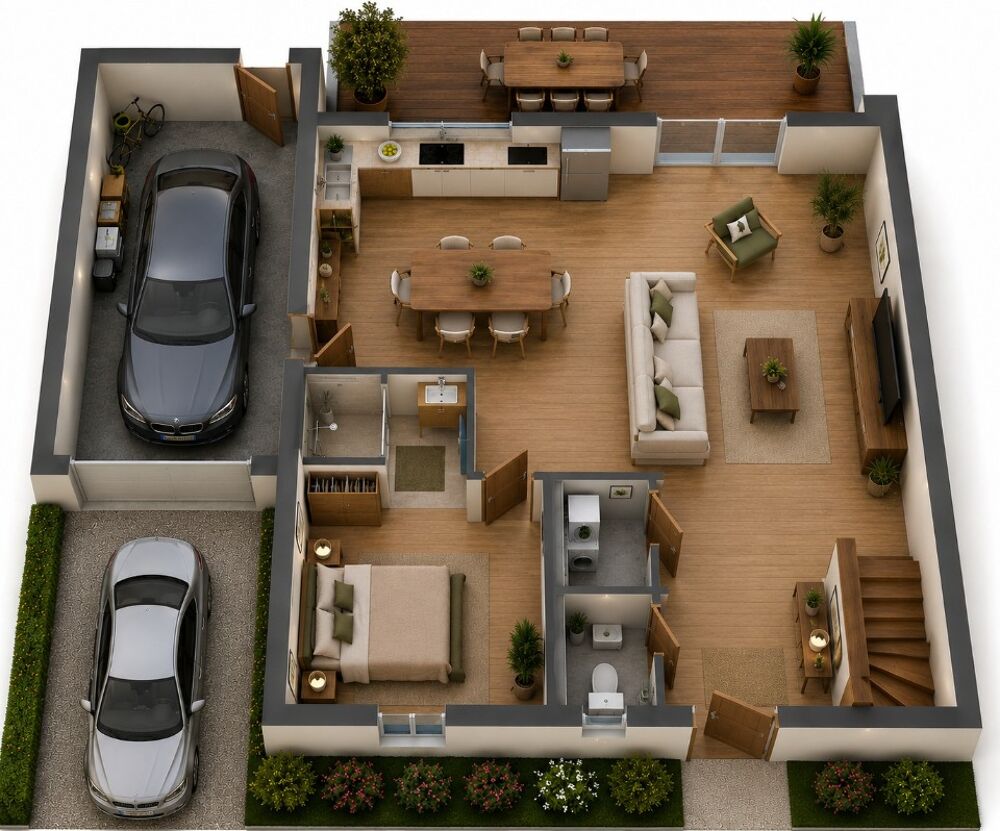 MAISON À CONSTRUIRE DE 50 M² AVEC 4 PIÈCES À MONNAIE, PR....