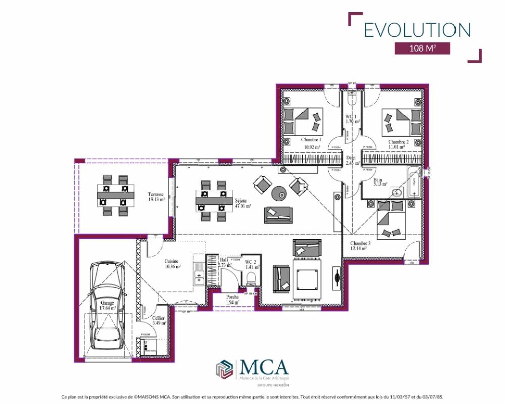 MAISON À CONSTRUIRE DE 108 M² AVEC 4 PIÈCES À SAINT-ASTI....