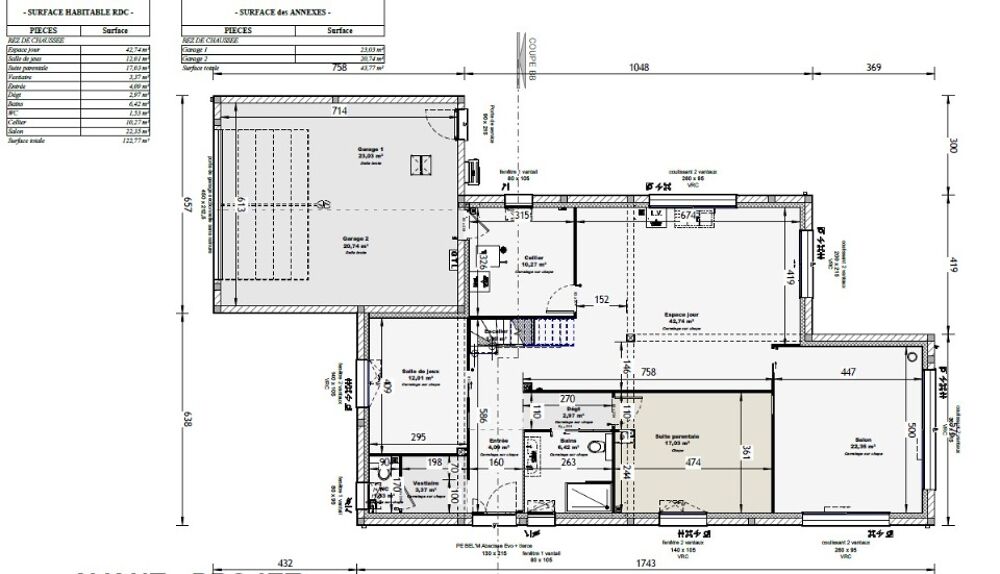 vente Maison - 5 pièce(s) - 155 m² Changé (53810)