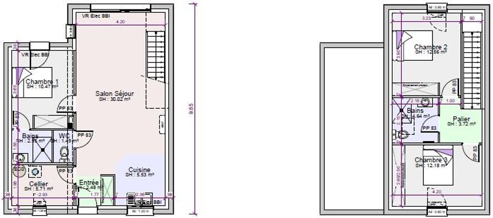 vente Maison - 3 pi�ce(s) - 91 m� Bouhet (17540)