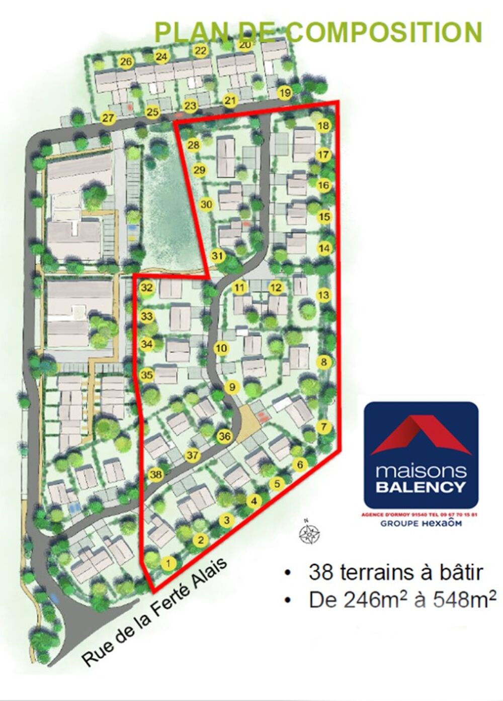 vente Terrain - 443 m� Mennecy (91540)