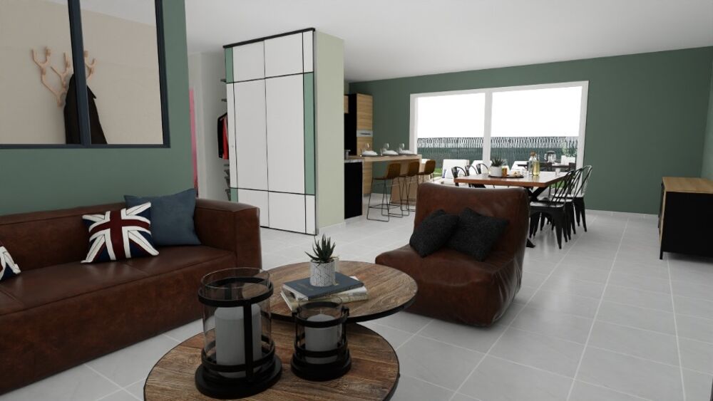 Maison de plain pied de 87 m² à construire à Waziers (59....