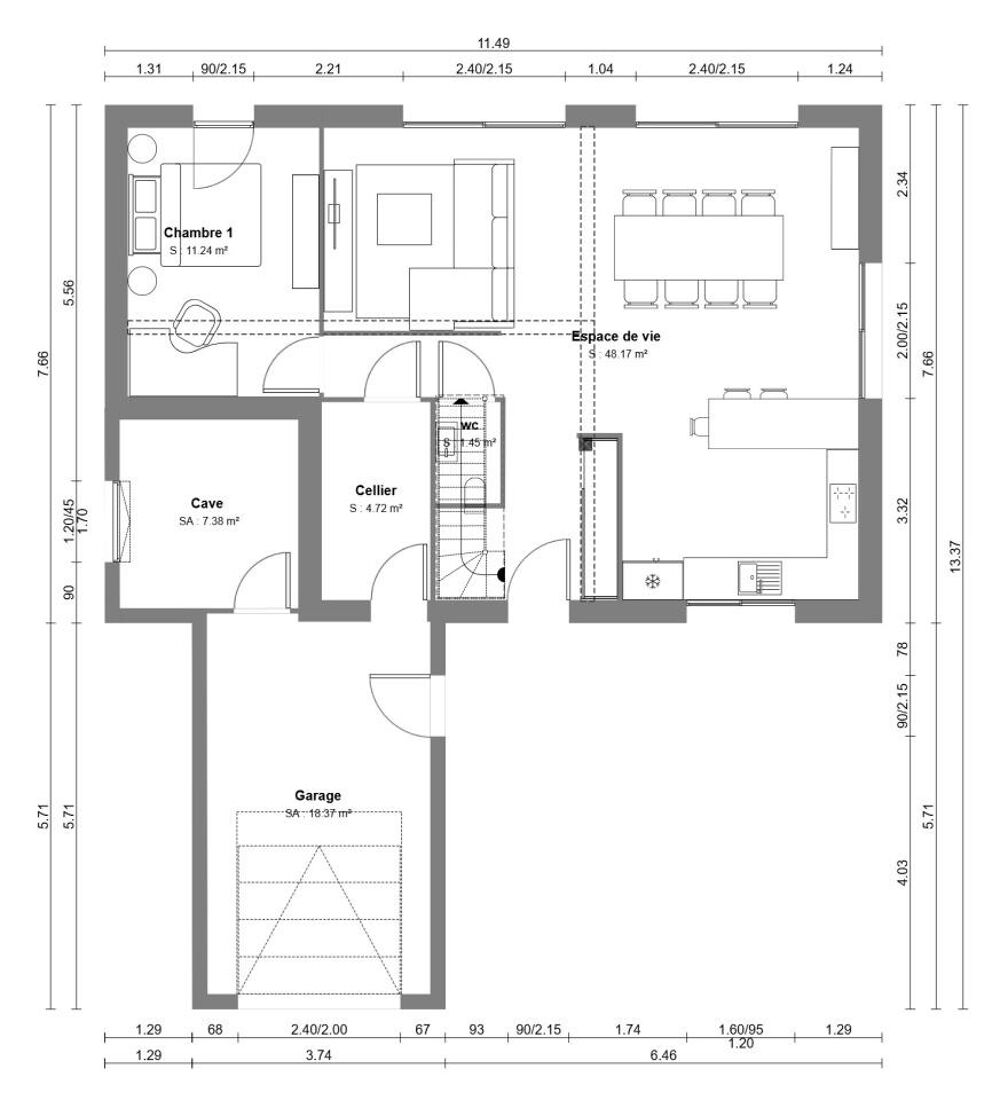 vente Maison - 5 pi�ce(s) - 130 m� Lison (14330)