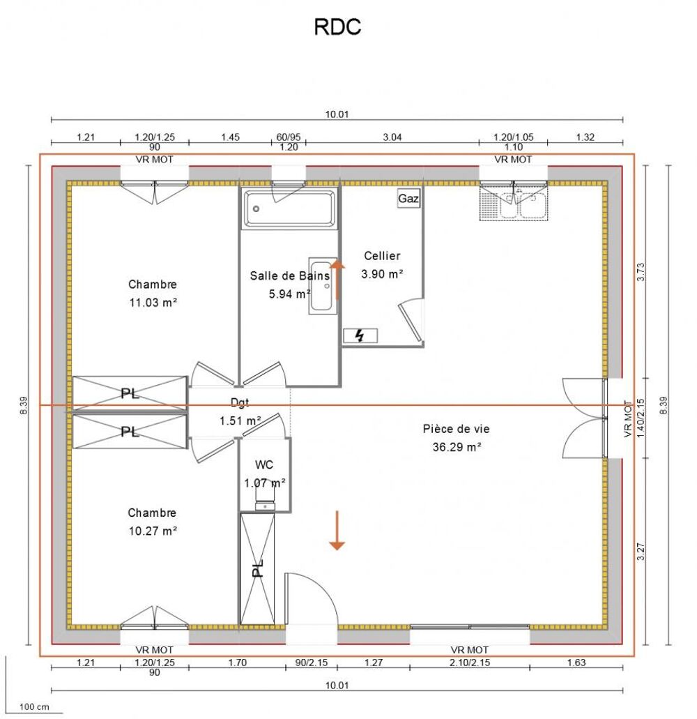 VENTE d'une maison de 5 pièces (70 m²) à Saint-Romain-le....