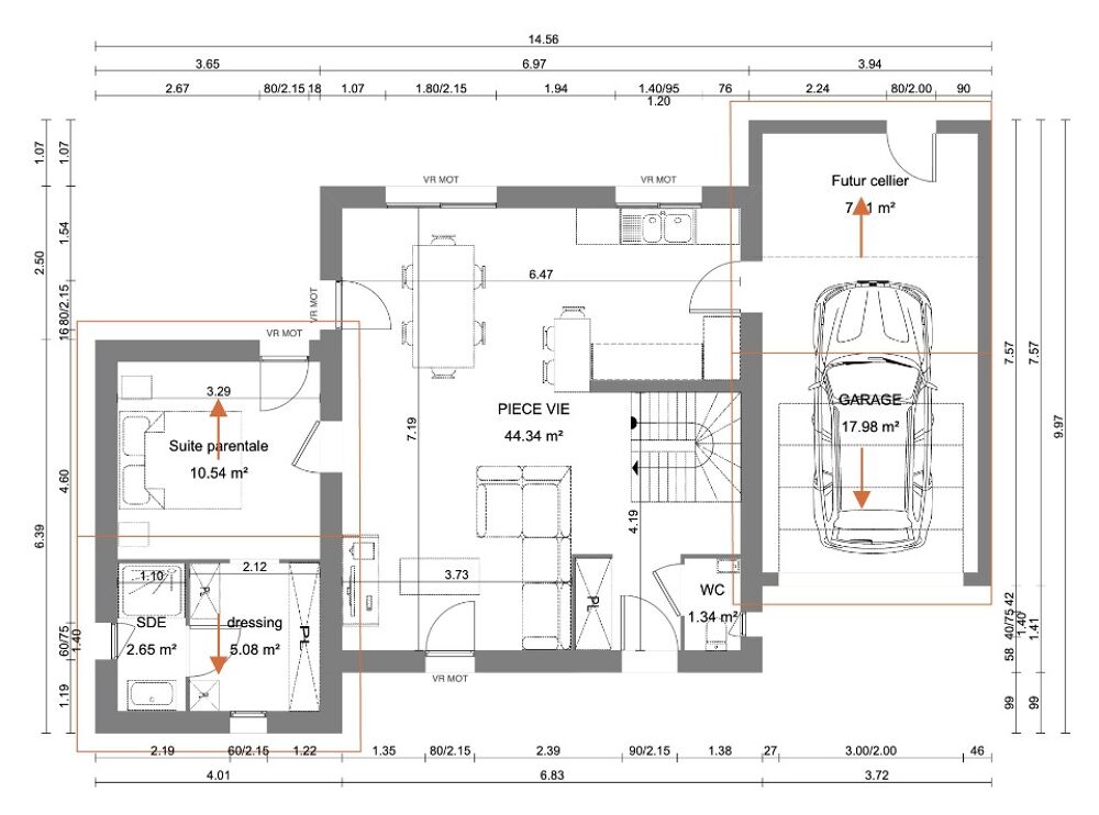 MAISON À CONSTRUIRE DE 105 M² À VIRIAT AVEC 4 PIÈCES, PR....