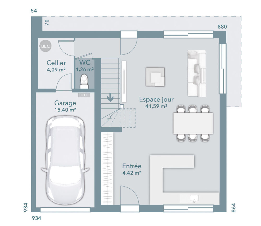 vente Maison - 5 pièce(s) - 90 m² Lattes (34970)