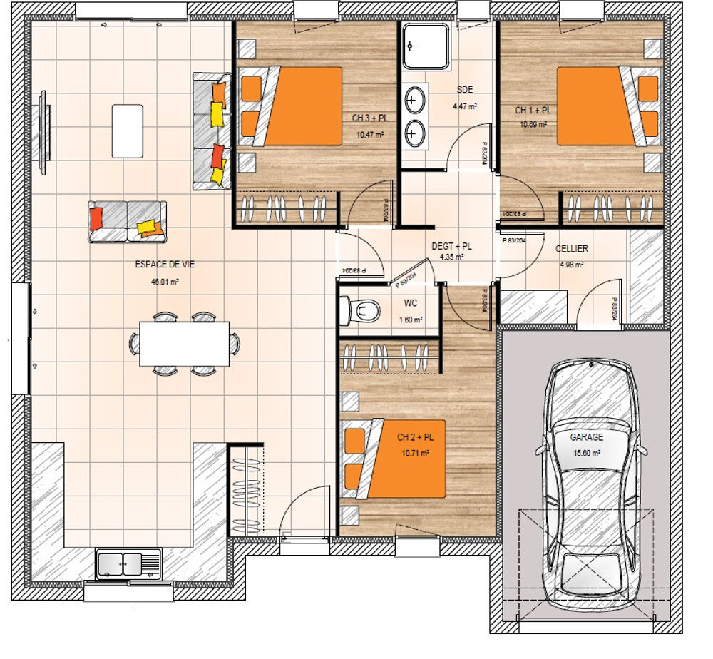 vente Maison - 4 pièce(s) - 90 m² Montreuil-Bellay (49260)