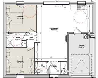 Maison 2 pi�ces 61 m� Notre-dame-de-monts