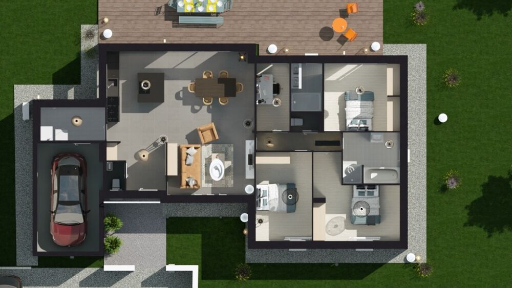 MAISON À CONSTRUIRE DE 100 M² À CERELLES, PROCHE DE TOUR....