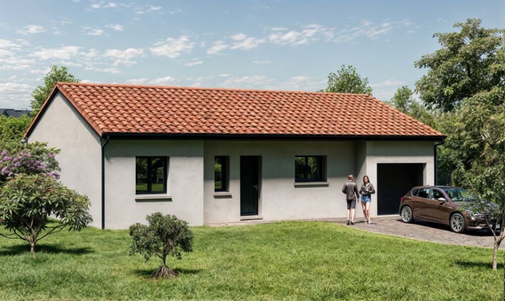 Cette maison de plain-pied de 88m² offre un espace de vi....