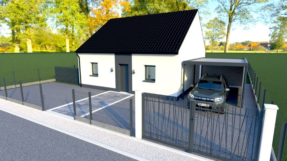 Baralle : maison de plain pied de 65 m² à OSSATURE BOIS<....