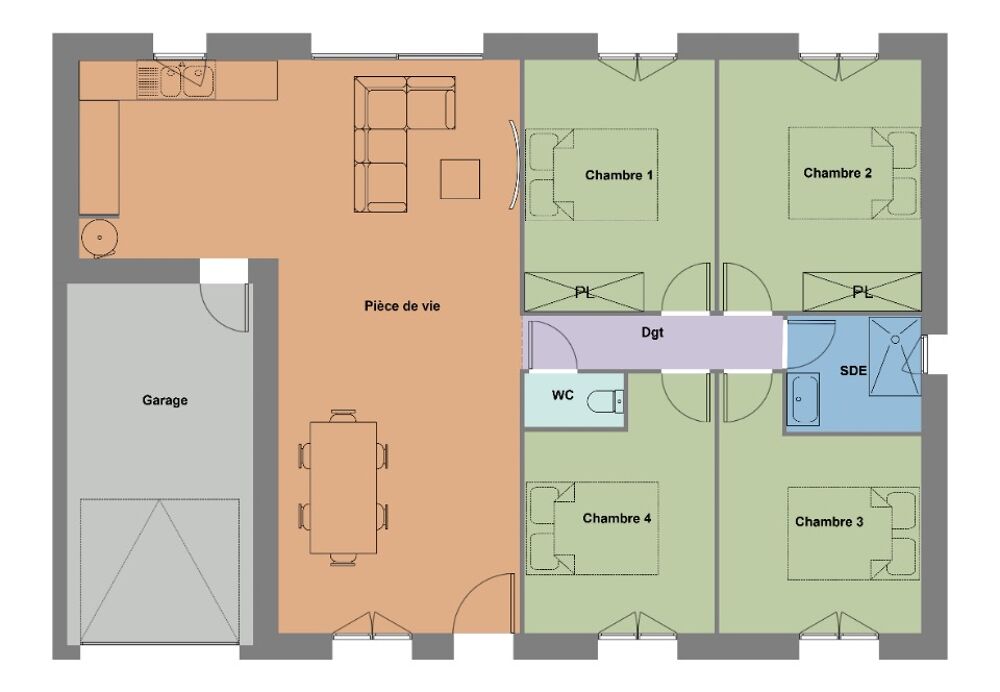 MAISON À CONSTRUIRE DE 90 M² IDÉALEMENT SITUÉE À VERTOU,....