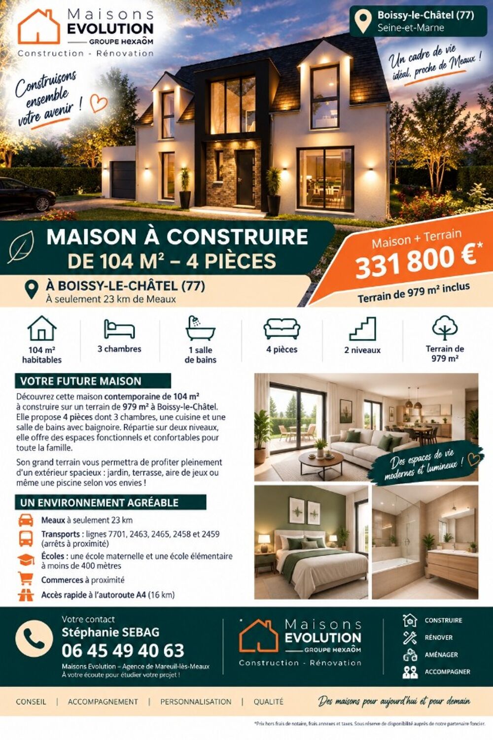 vente Maison - 4 pièce(s) - 104 m² Boissy-le-Châtel (77169)