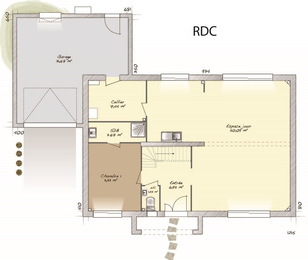 MAISON À CONSTRUIRE DE 186 M² PROCHE DE SAINT-DENIS, 9 P....
