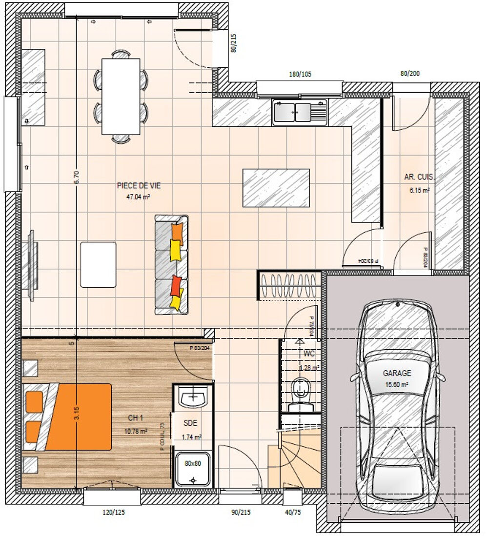 vente Maison - 6 pièce(s) - 112 m² Le Louroux-Béconnais (49370)