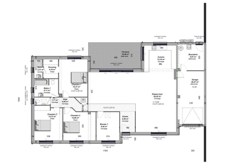 vente Maison - 4 pièce(s) - 151 m² Monbrun (32600)