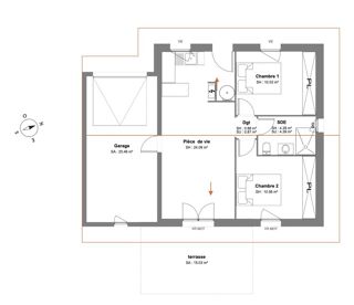 vente Maison - 3 pièce(s) - 50 m² Bias (40170)