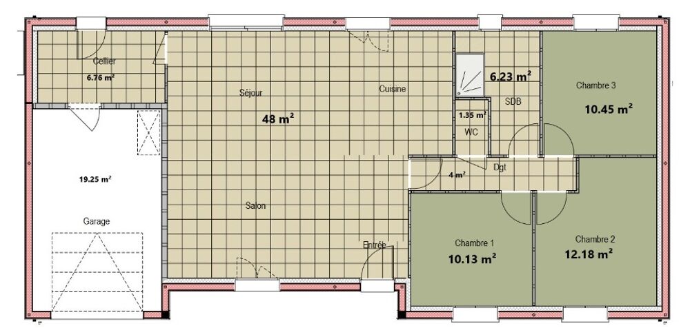 MAISON À CONSTRUIRE DE 99 M² AVEC 6 PIÈCES IDÉALEMENT SI....